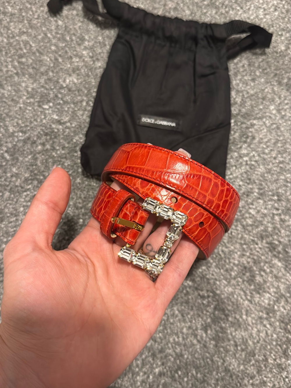 Dolce & Gabbana exotic leather Belt